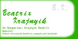 beatrix krajnyik business card